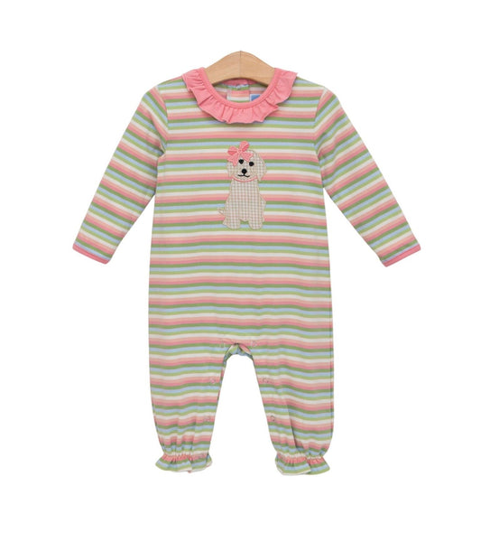 Puppy Ruffle Romper