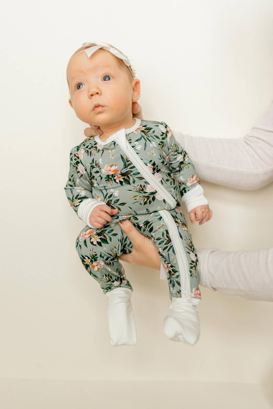 Bamboo Baby Convertible Jumpsuit 0-3 Months - Botanical