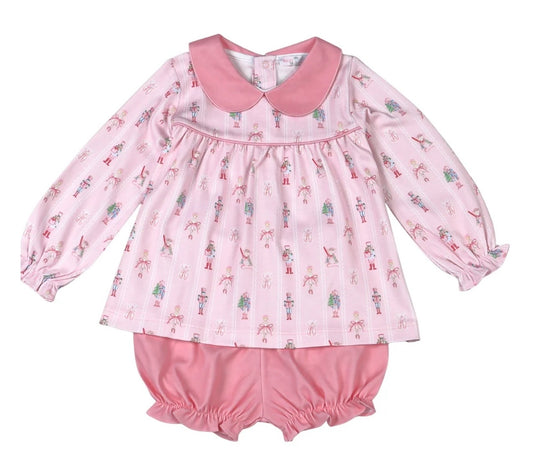 Pink Nutcracker Pima Bloomer Set