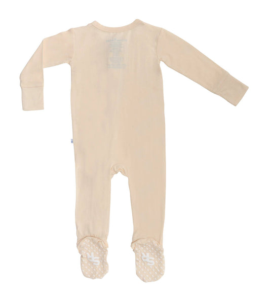 Buttercream Zippered Footie Pajamas