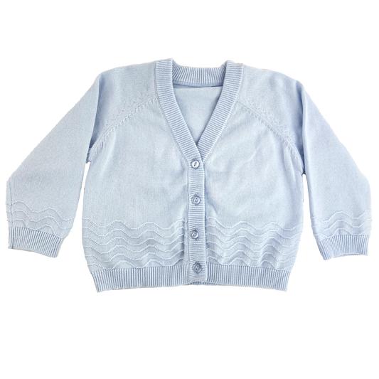 Scalloped Lightweight Knit Cardigan Sweater