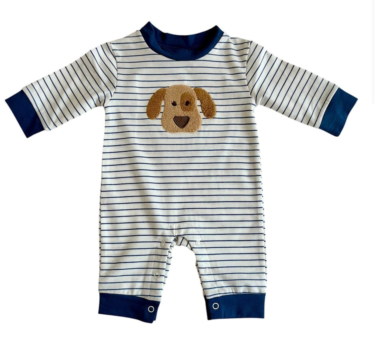Puppy Appliqué Boy’s Romper