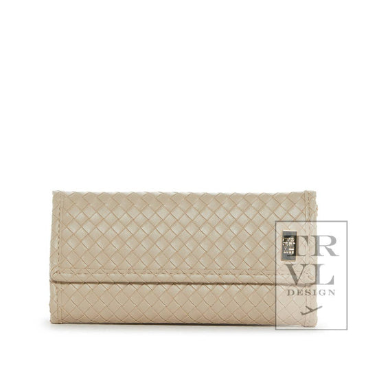 Luxe Jewelry Wallet - Woven Bisque