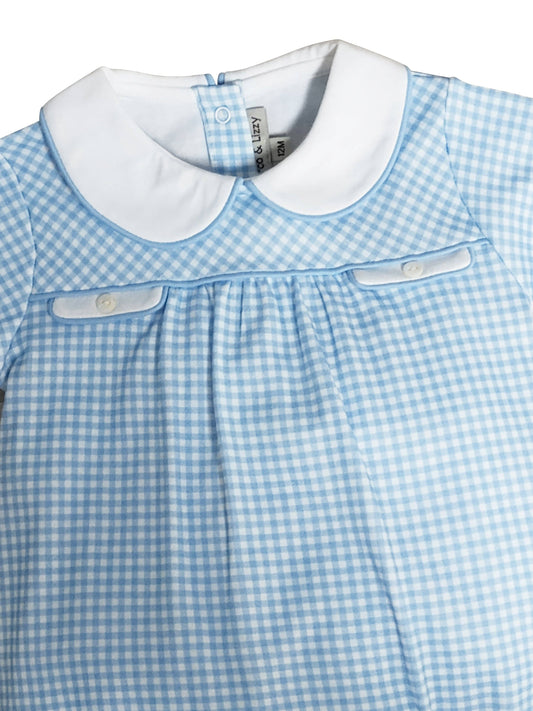 Blue Checks Pima Cotton Bubble