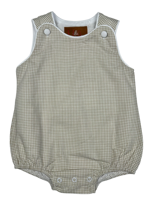 Brooks Bubble--Khaki Gingham: