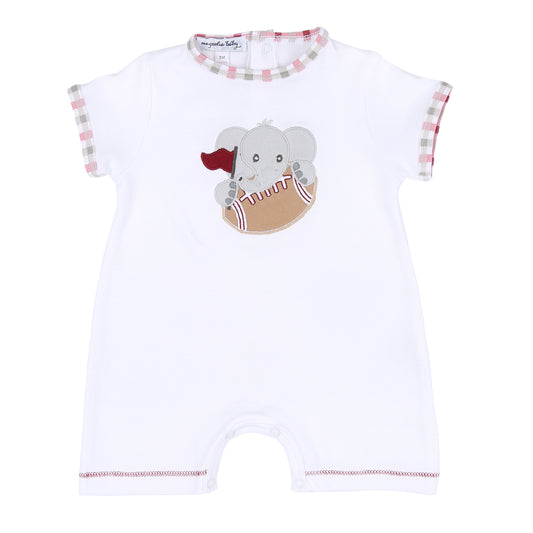 Alabama Elephant Football Applique Short Playsuit Magnolia Baby
