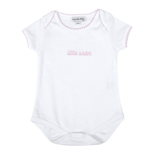 Little Sister Embroidered Short Sleeve Bodysuit