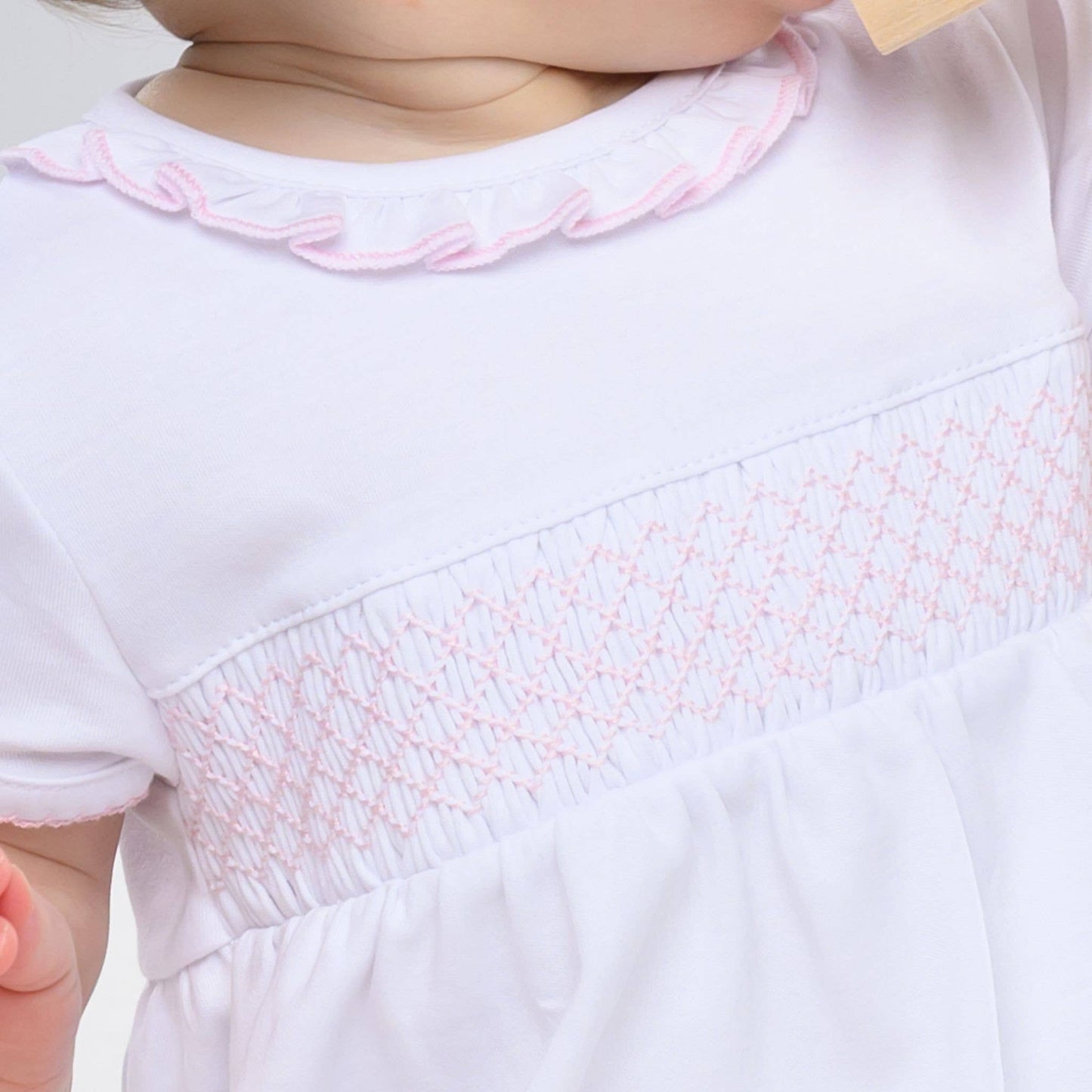 Essentials Solid Smocked Bubble