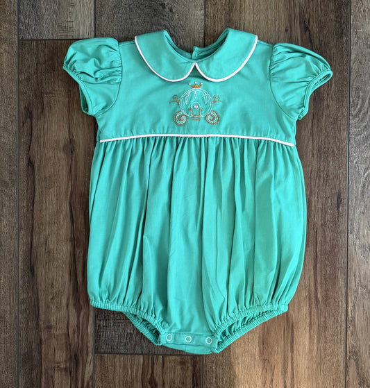 Kate Girl Bubble -Mint Knit- Hand Embroidered Carriage