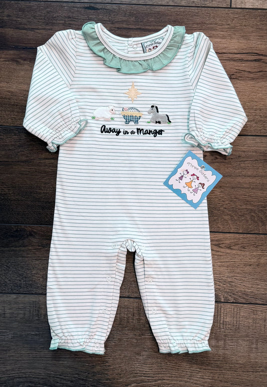 Away in a Manger Girls Romper