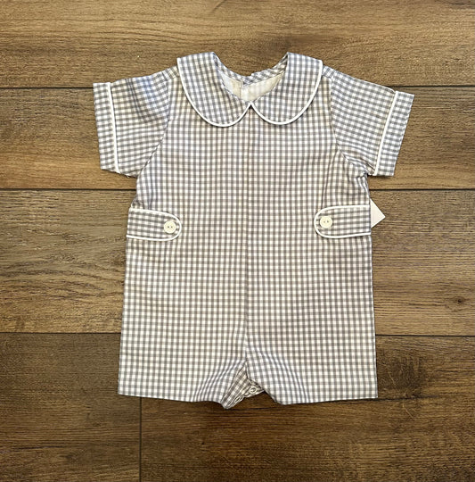 Williams Romper Gray Gingham
