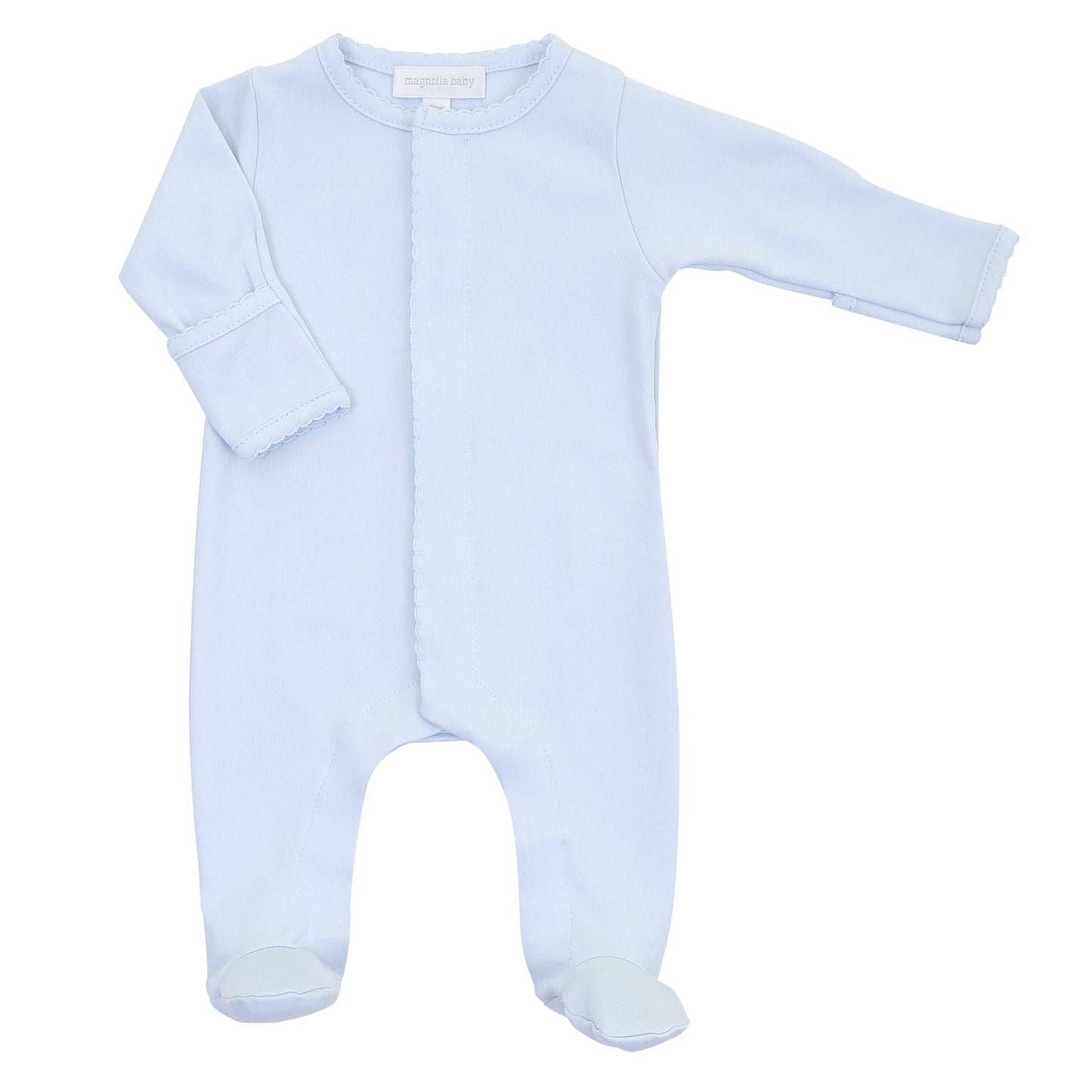 Essentials Solid Blue Footie: Blue