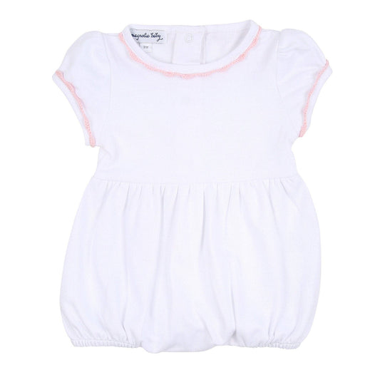 Baby Joy Bubble with Pink Crochet Trim