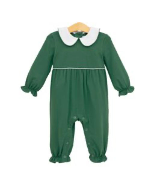 Claire Romper- Hunter Green