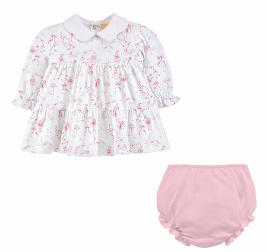 Grace in Toile Bloomer Dress Set