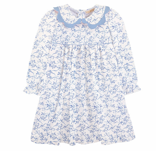 Blue Romantic Toile Dress