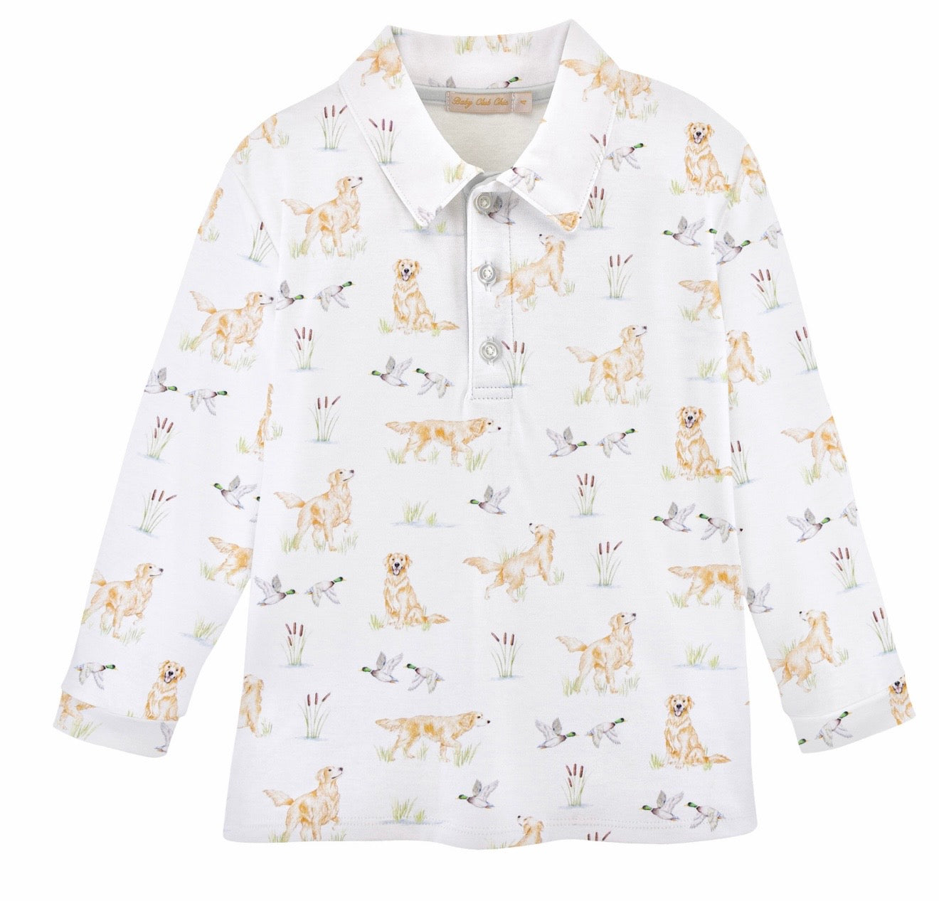 Golden and Mallards Pima Collar Shirt