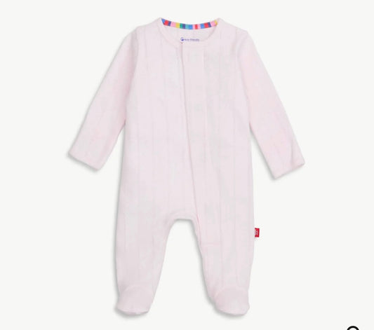 Love Line Pink Pointelle Footie