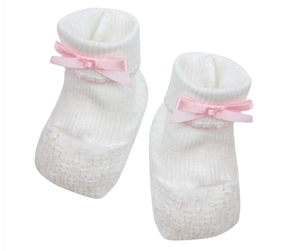 Paty Knit Booties with bow