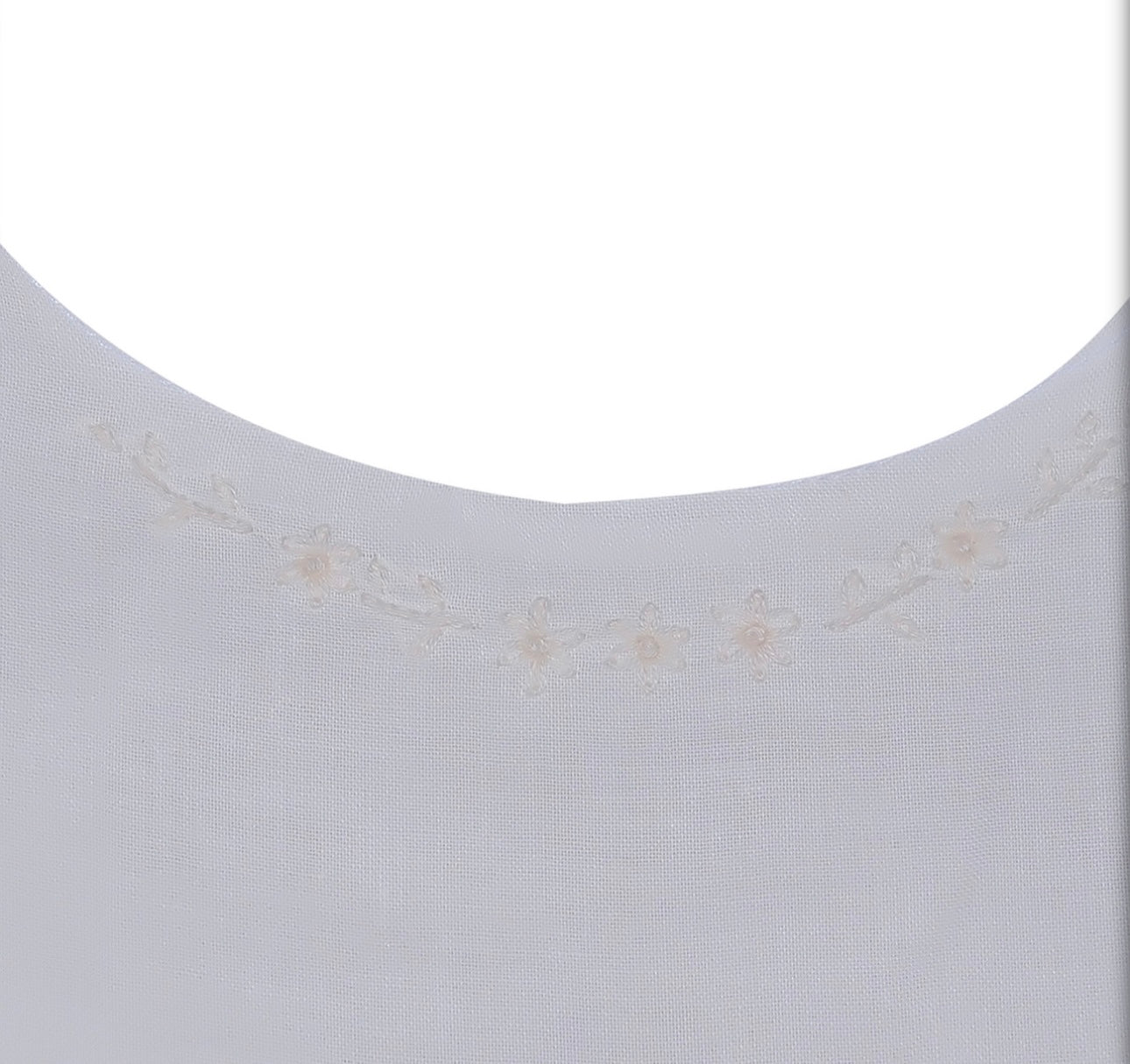 Alice Embroidery Slip- White