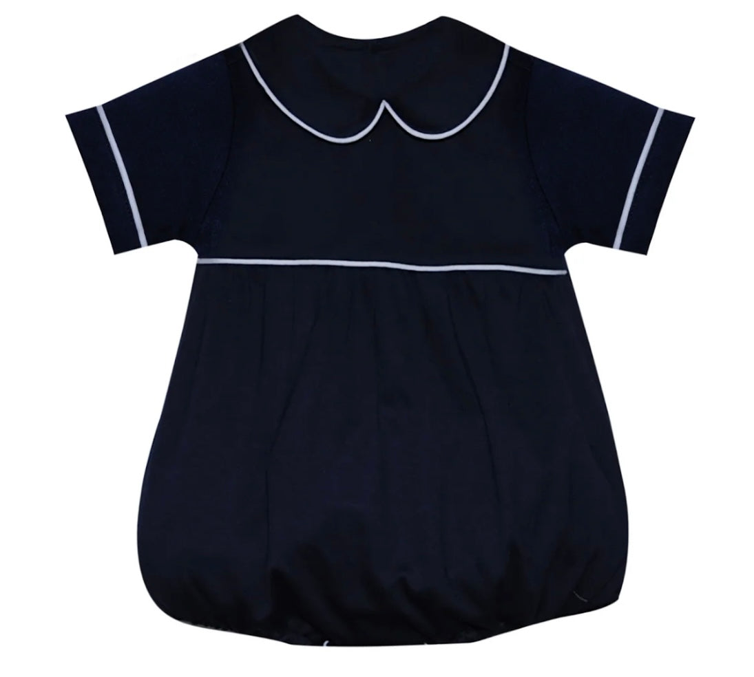 Tate Knit Boy Bubble-Navy