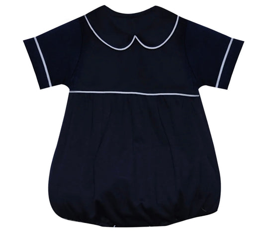 Tate Knit Boy Bubble-Navy