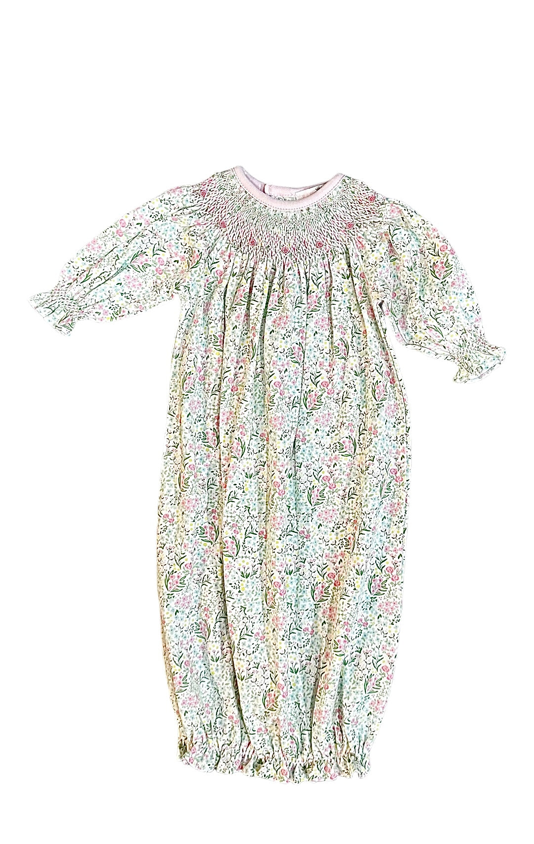 Mya Floral Hand Smocked Pima Gown