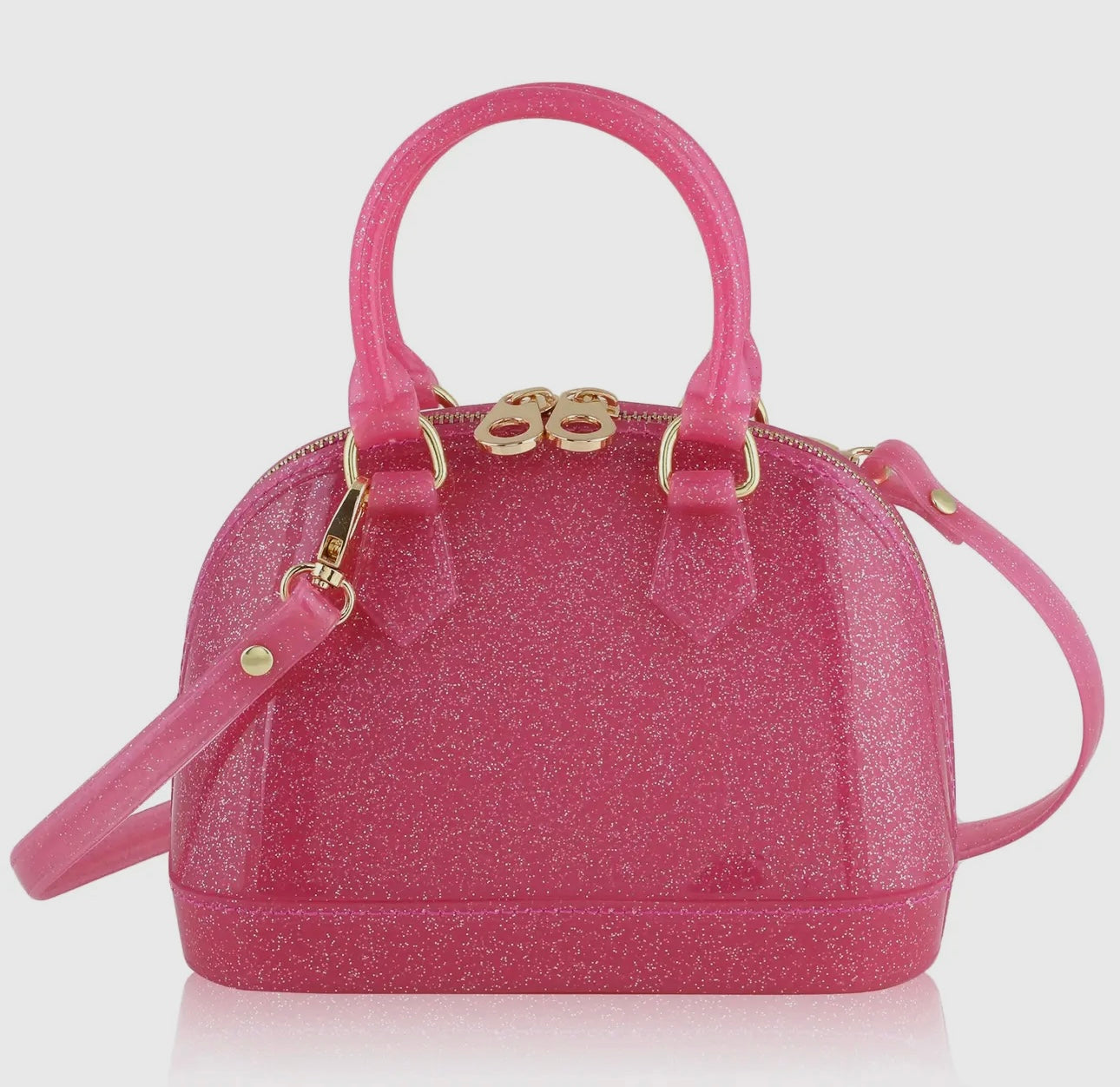 Cate Kids Jelly Purse: Hot Pink Sparkle