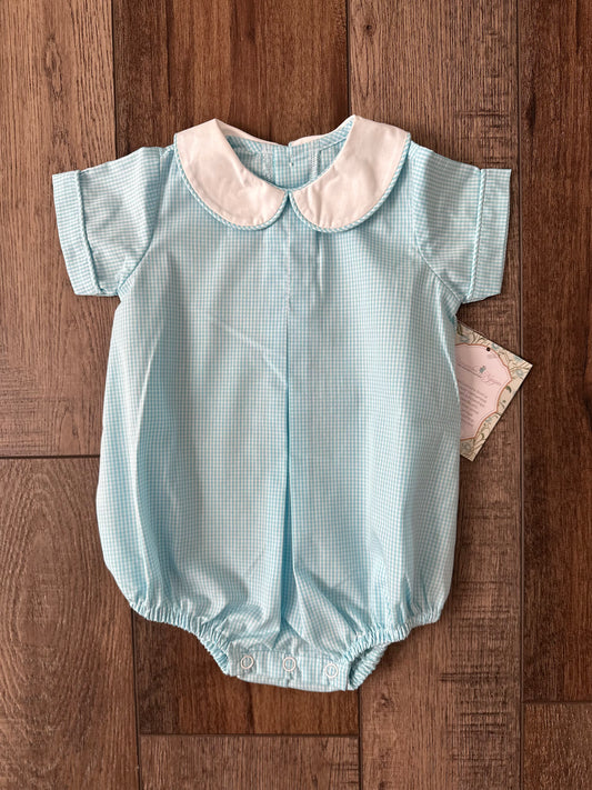 Sydney Seafoam Gingham Boy Bubble