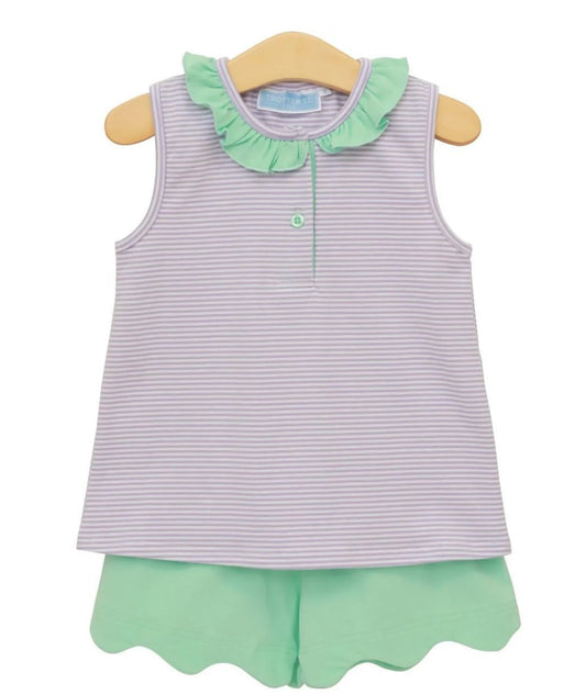 Nora Short Set Lavender Stripe/Mint
