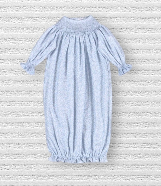 Ivy Floral Hand Smocked Bishop Gown