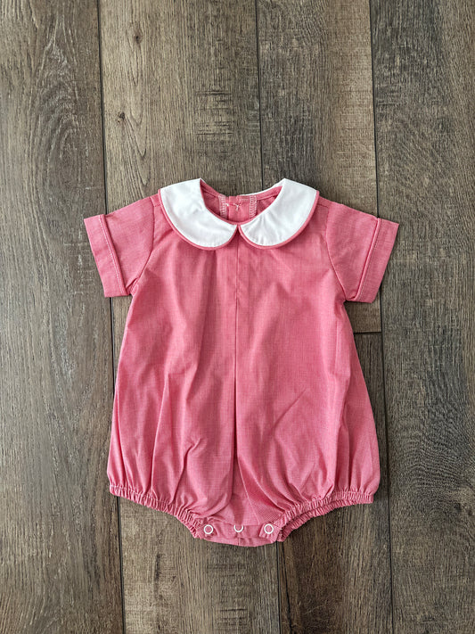 Sydney Red Micro Gingham Boy Bubble