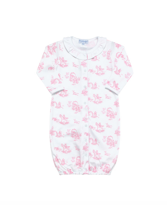 Nella Pima Pink Toile Baby Converter Gown