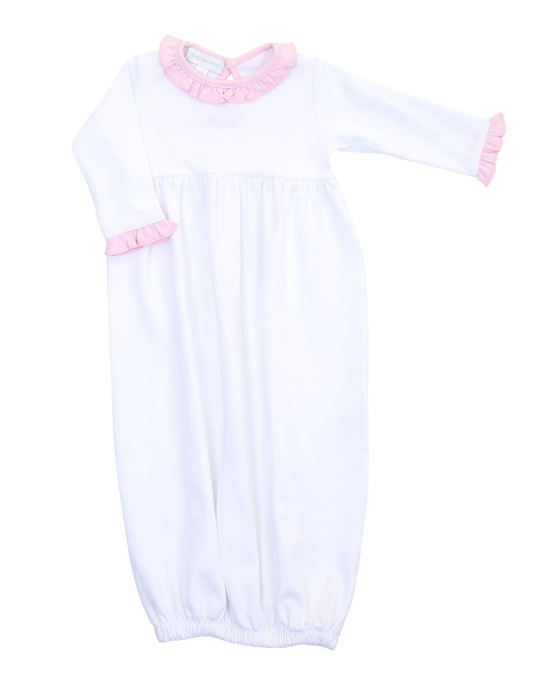 Ruffled Gathered Gown- Magnolia Baby