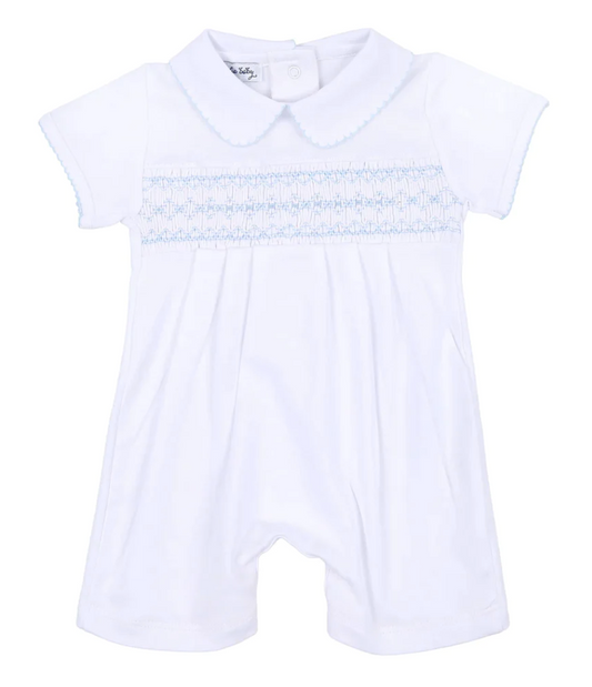 Smocked Collared Short Playsuit