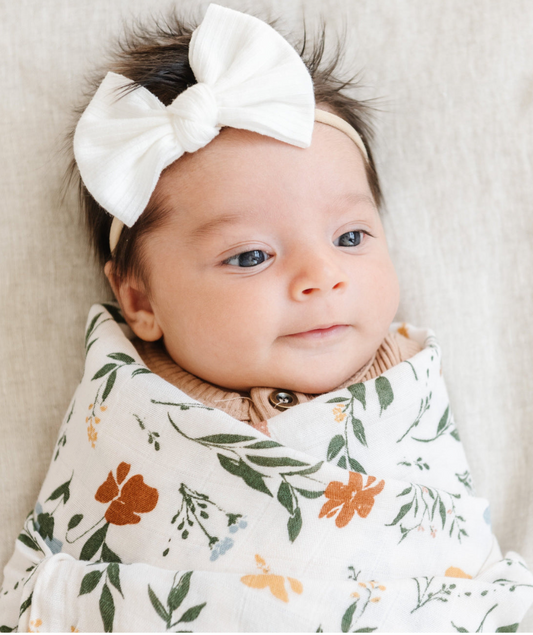 Saranoni- Fleurs Bamboo Swaddle