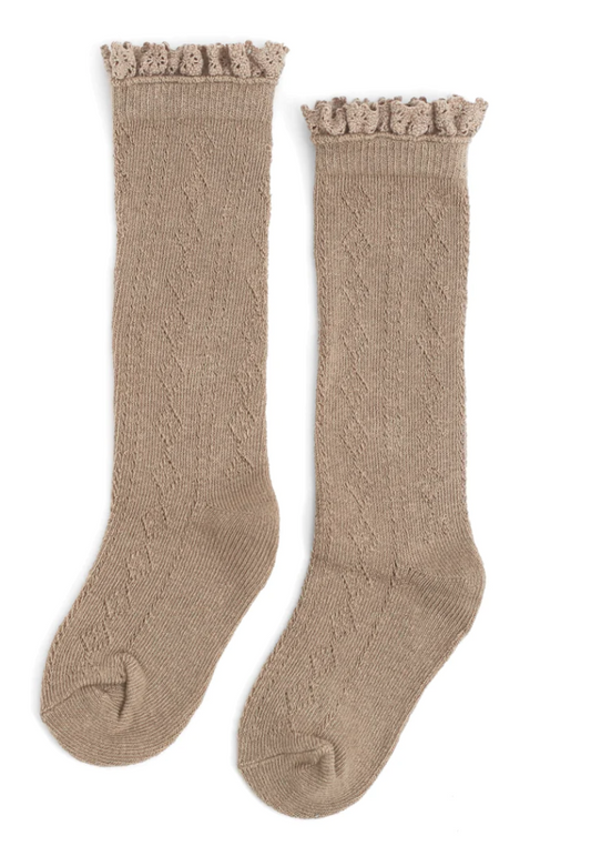 Oat Lace Knee Highs