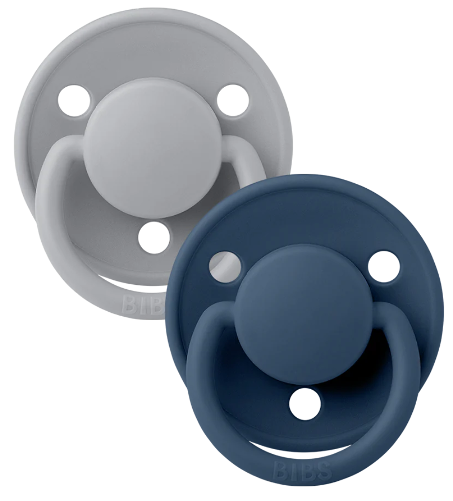 Bibs Delux Pacifiers -Cloud/Steel Blue - Size 2