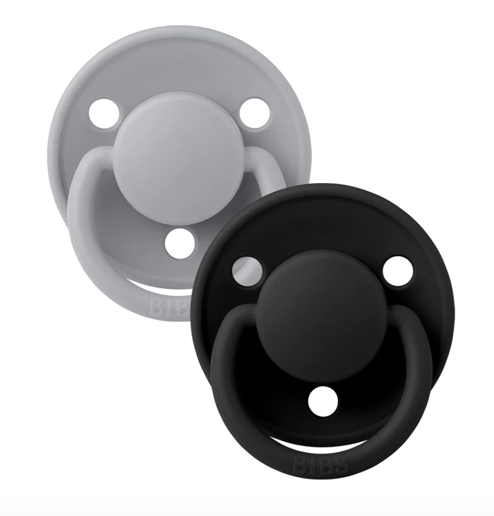 Bibs Delux Pacifiers -Cloud/Black - one size