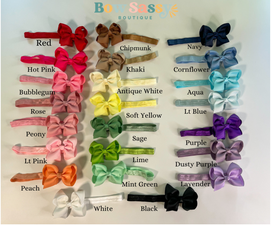 Classic Bows on Elastic Band