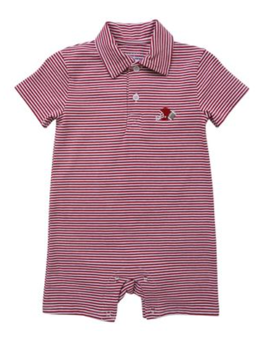 Game Day Romper-Crimson