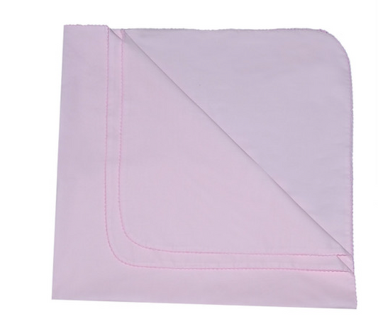 Baby Blanket Pink with Pink Picot