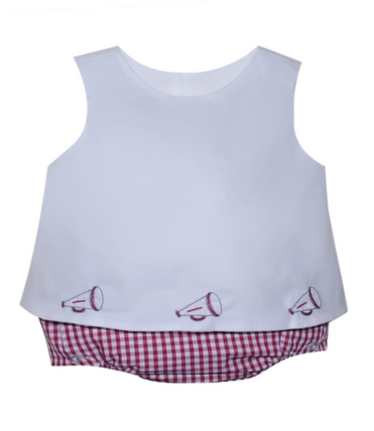 Crimson/Gray Girl Diaper Set
