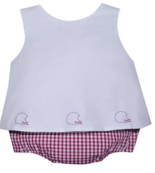 Crimson/Gray Boy Diaper Set