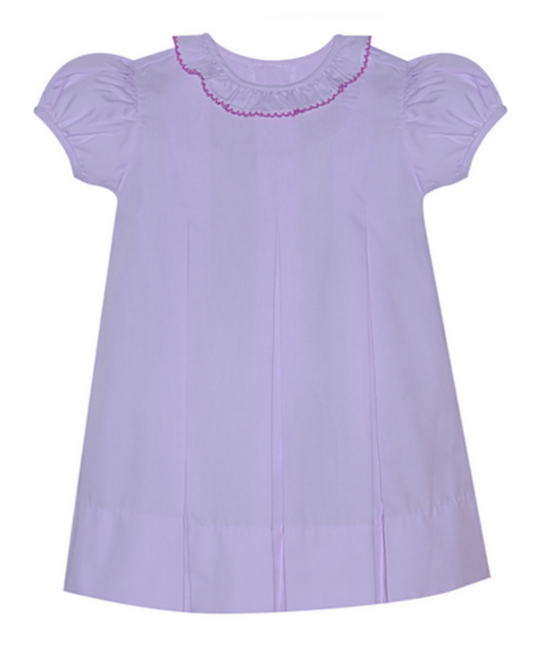Reese Dress- Ruffle Lavender Collar