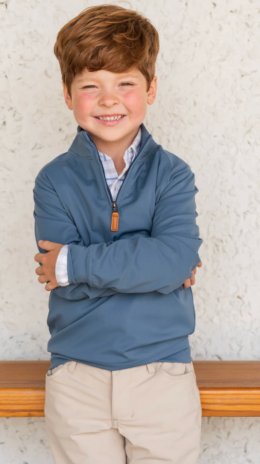 Collins Performance Quarter Zip -Blue