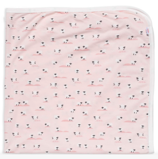 Baa Baa Baby Pink Modal Blanket