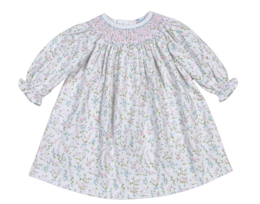 Vivian Floral Hand Smocked Bishop Dress