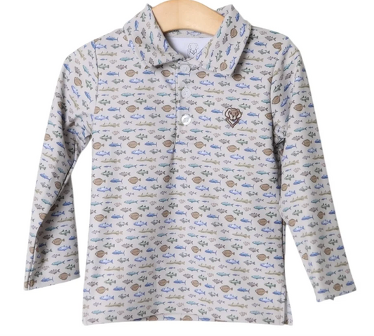 Damian Long Sleeve Shirt-Fish
