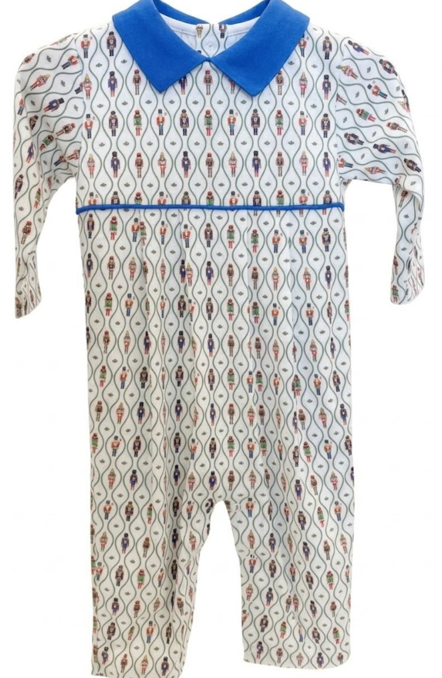 Blue Nutcracker Pima Romper